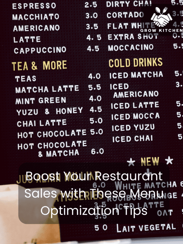 Boost Your Restaurant Sales with These Menu Optimization Tips