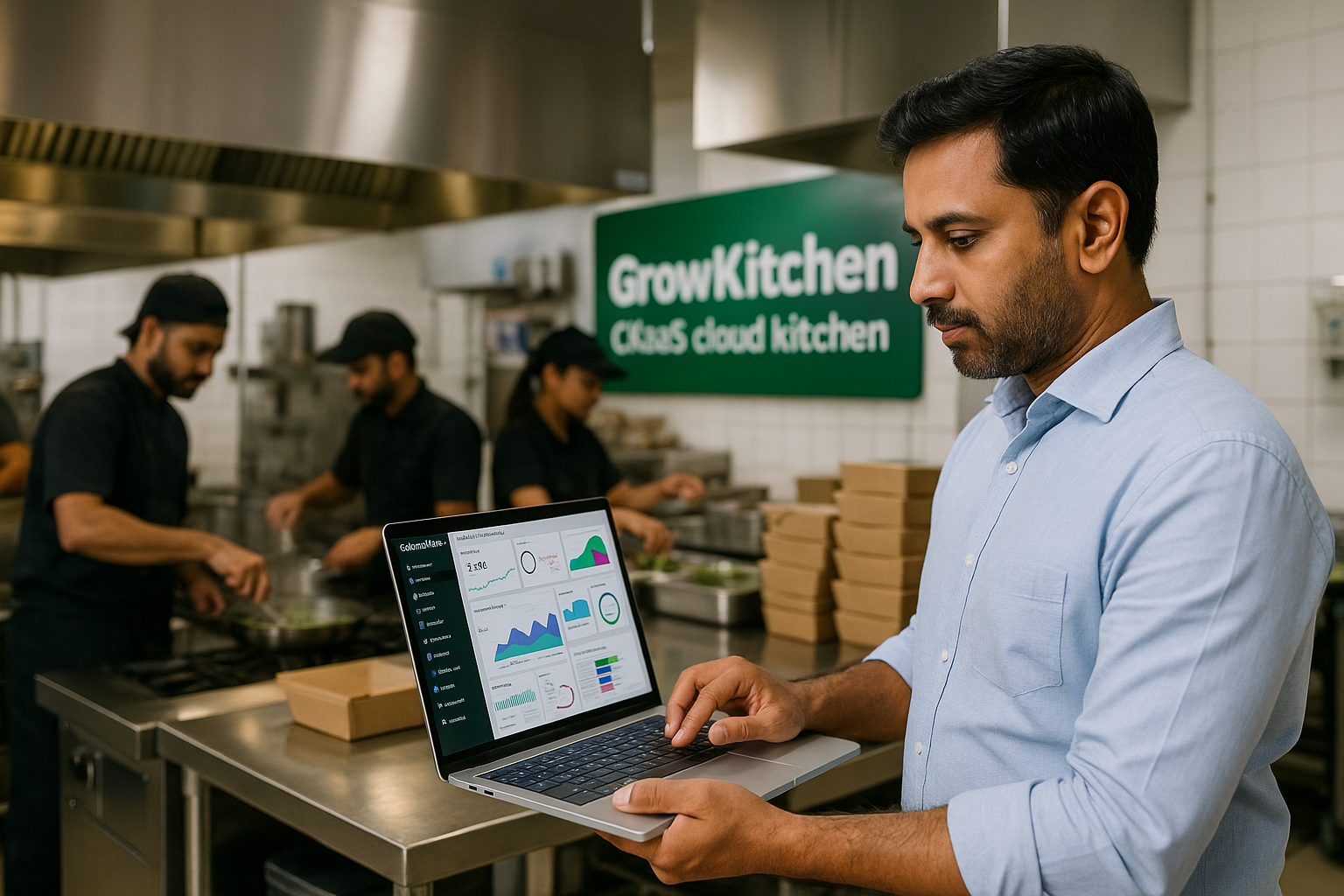 GrowKitchen CKaaS cloud kitchen in operation