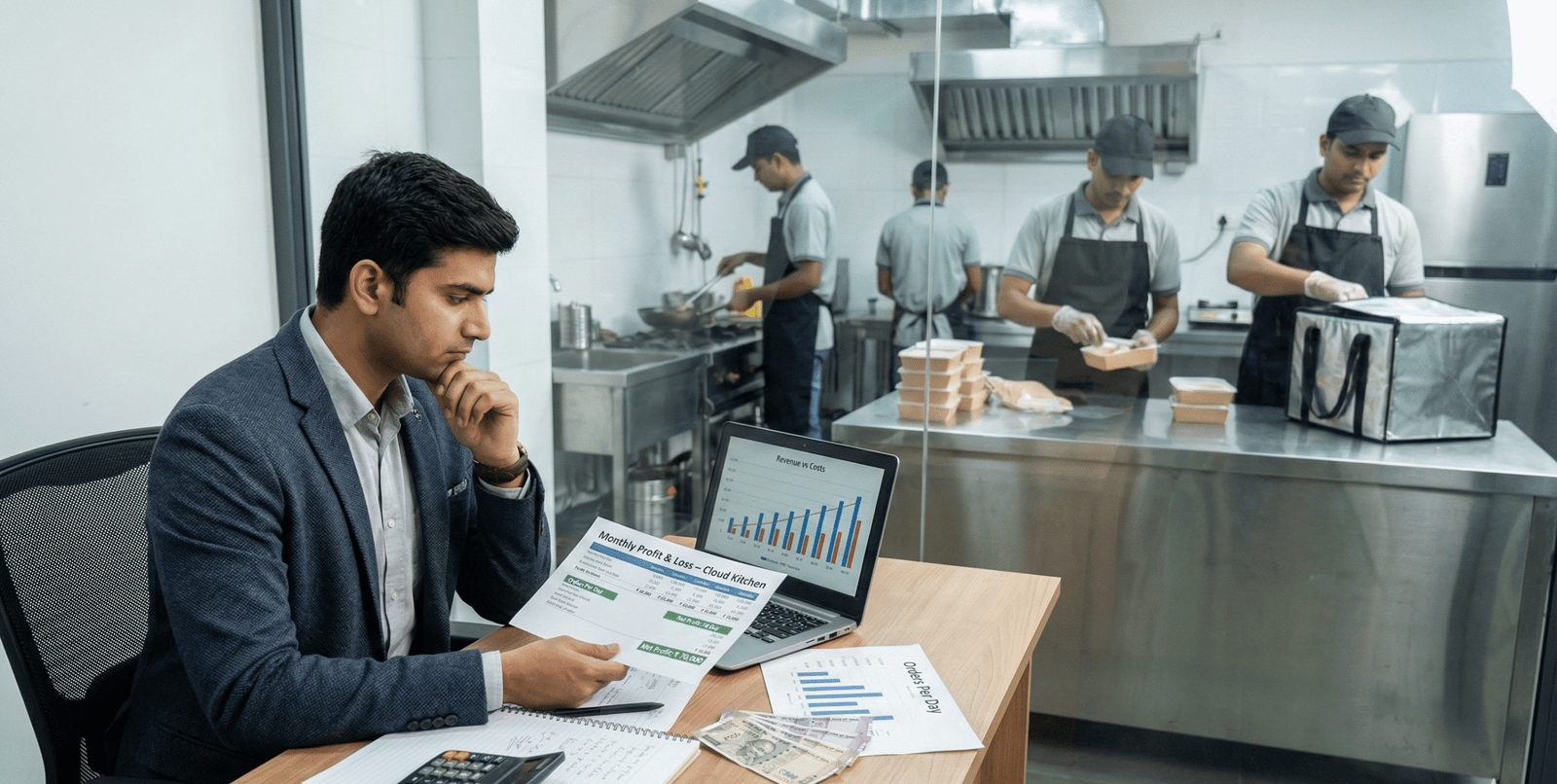 Cloud kitchen operations and food preparation