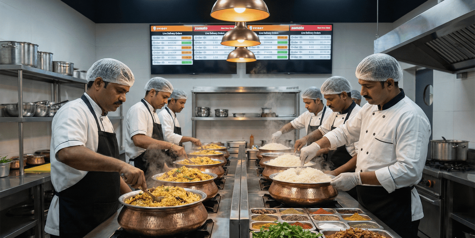 Commercial cloud kitchen setup in India