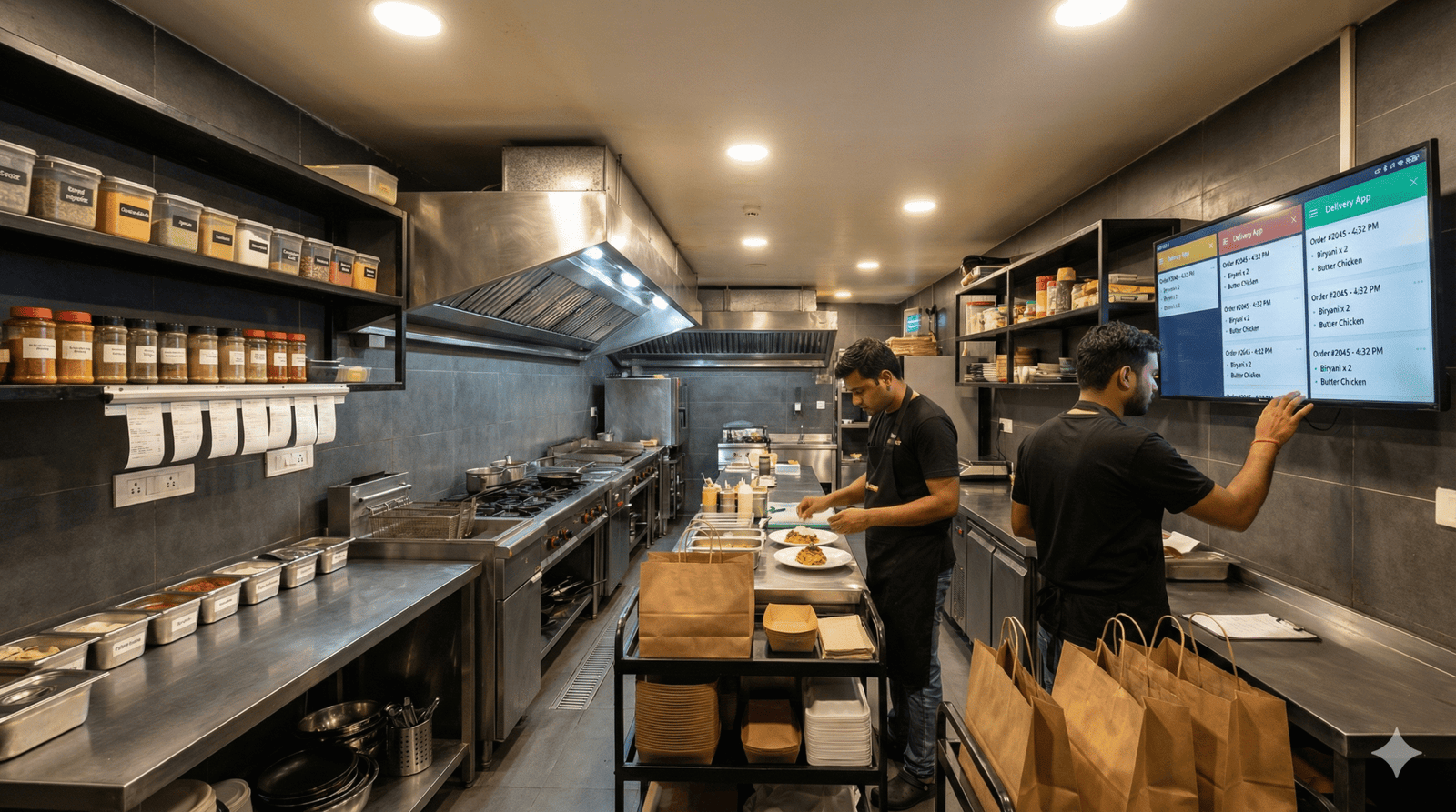 Comparison of cloud kitchen vs restaurant business model in India