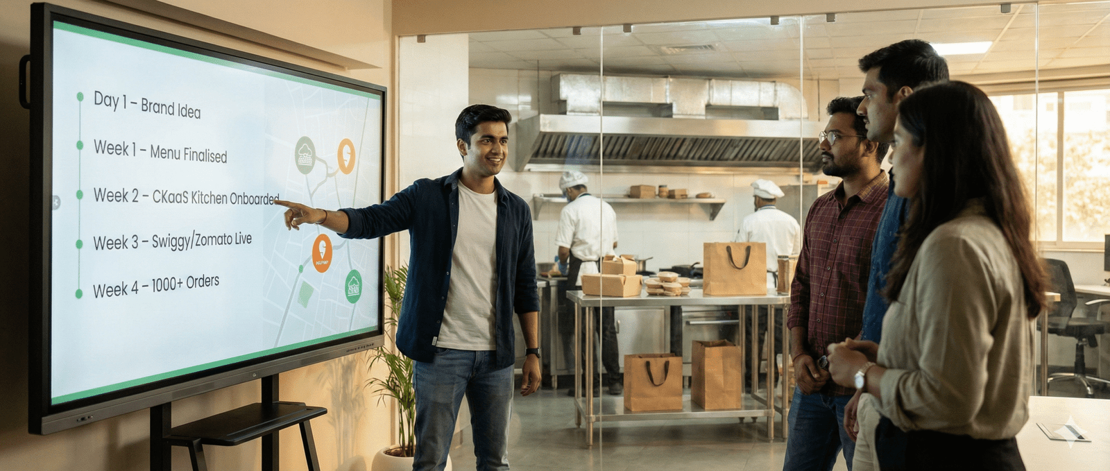 Commercial cloud kitchen setup in India