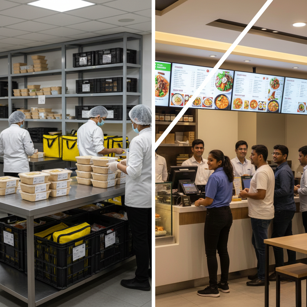 Cloud kitchen operations vs traditional restaurant operations