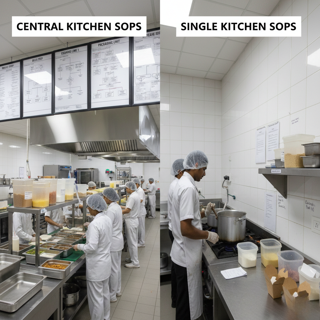 Central Kitchen SOPs vs Single Kitchen SOPs