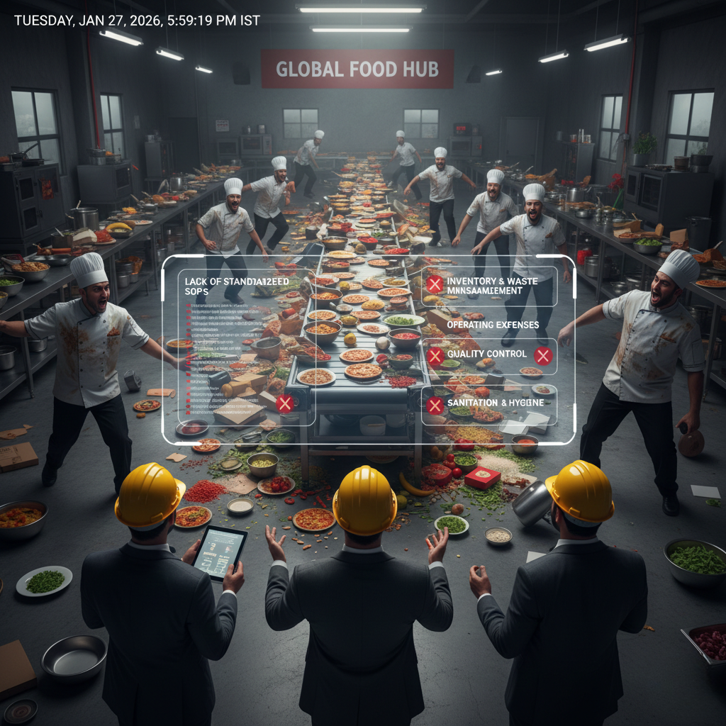 Central kitchen failure due to lack of process consulting and SOPs
