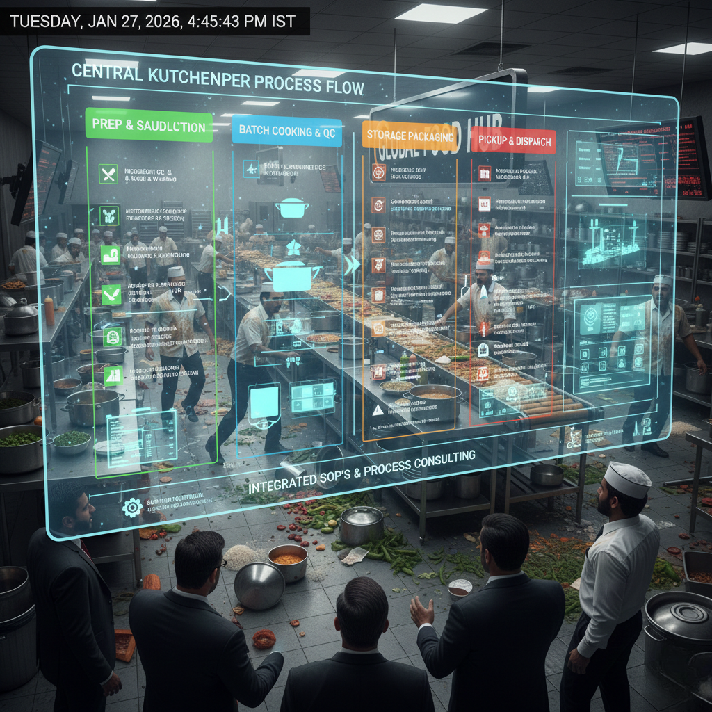 Multi-brand cloud kitchen operations complexity