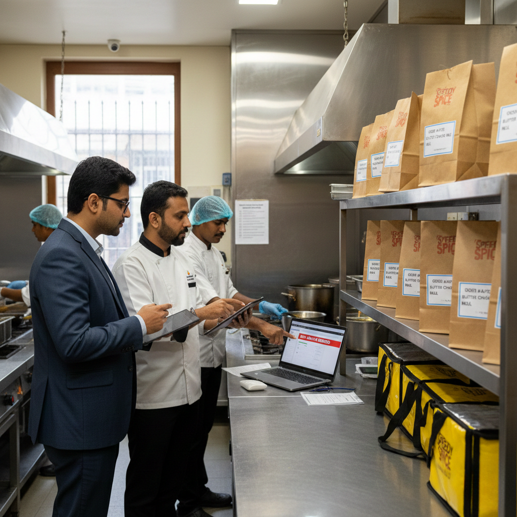 Cloud kitchen dispatch SOP process flow