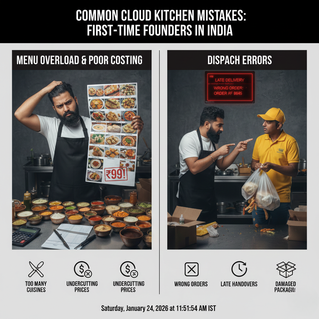 cloud kitchen mistakes first-time founders make in India