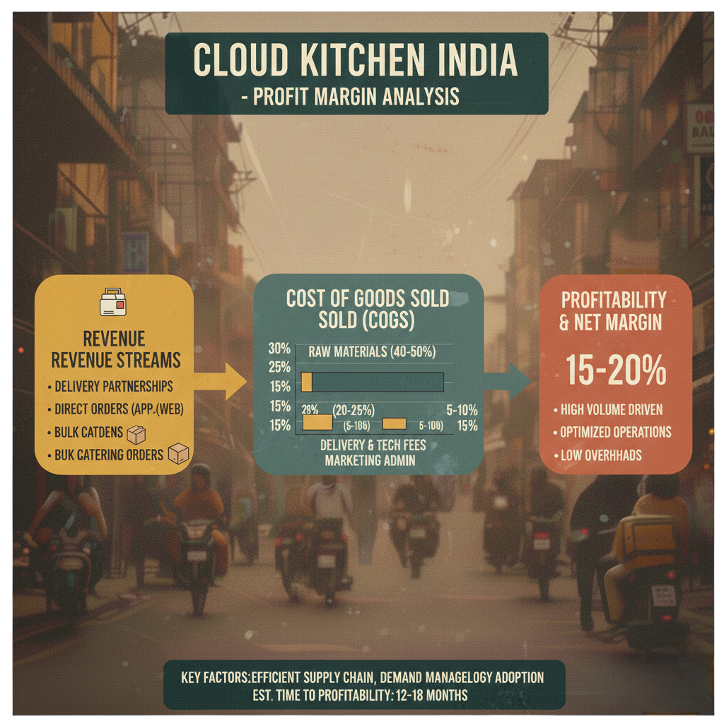 Cloud kitchen profit margin analysis in India