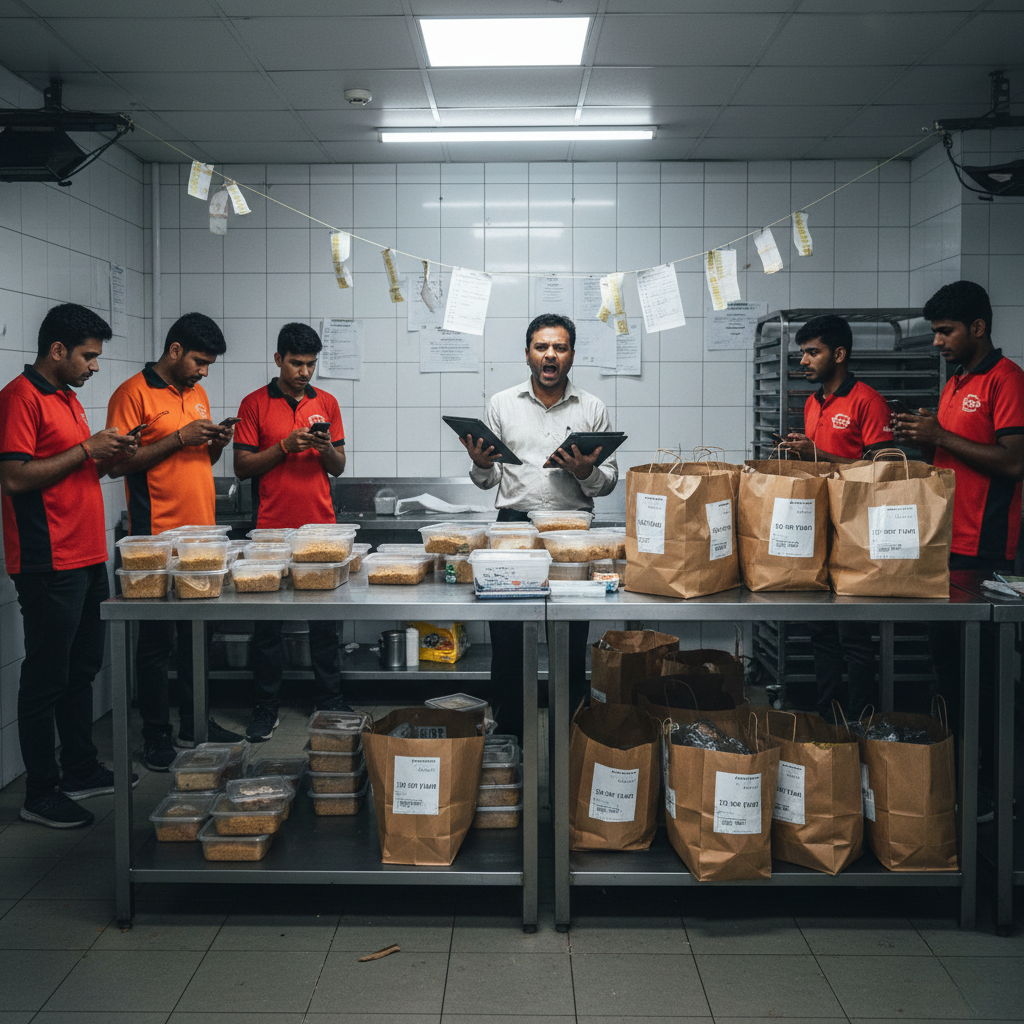 Chaotic cloud kitchen operations in India