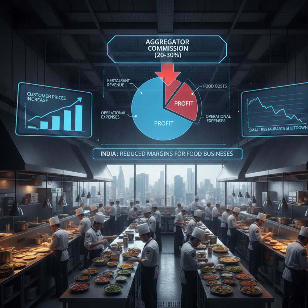 Cloud kitchen aggregator commission impact in India explained