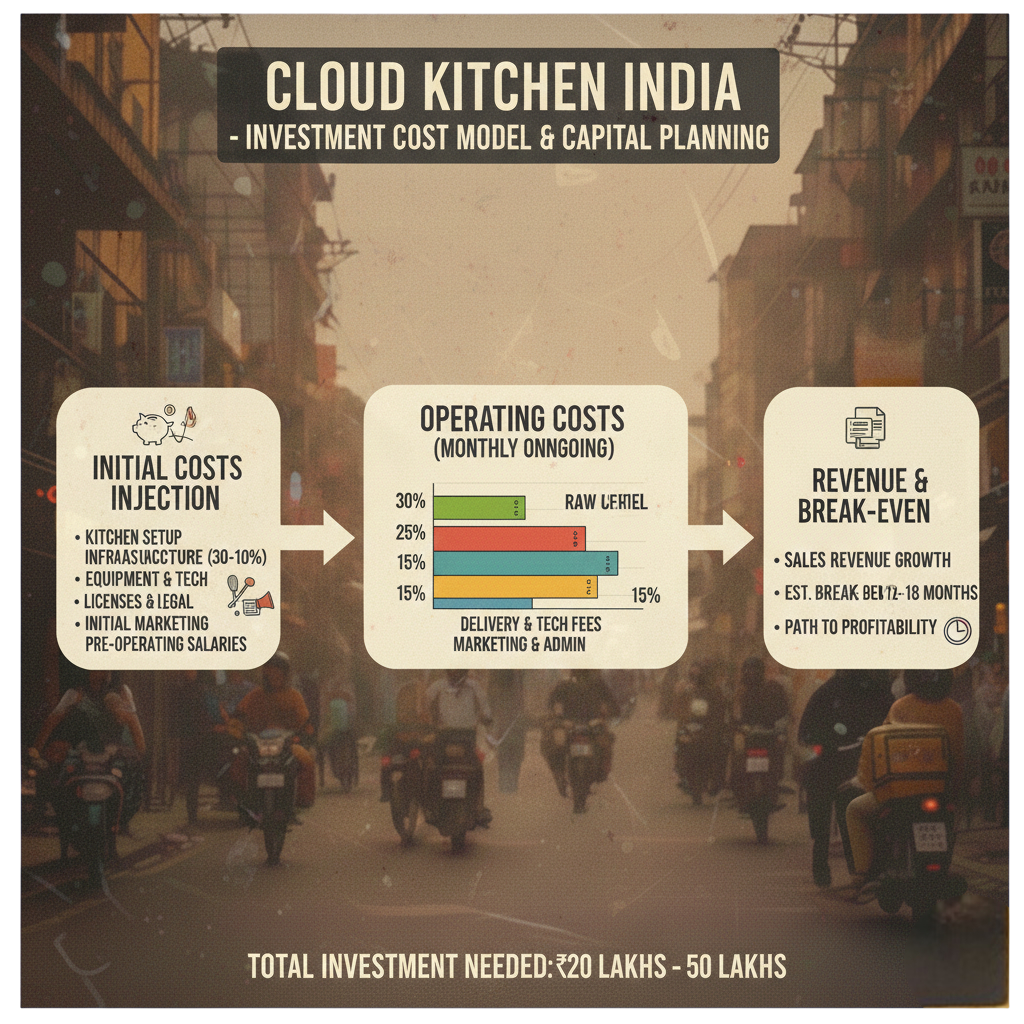 cloud kitchen investment cost in India
