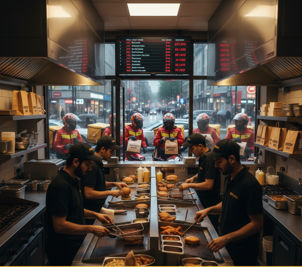 Cloud kitchen near me with fast food delivery operations