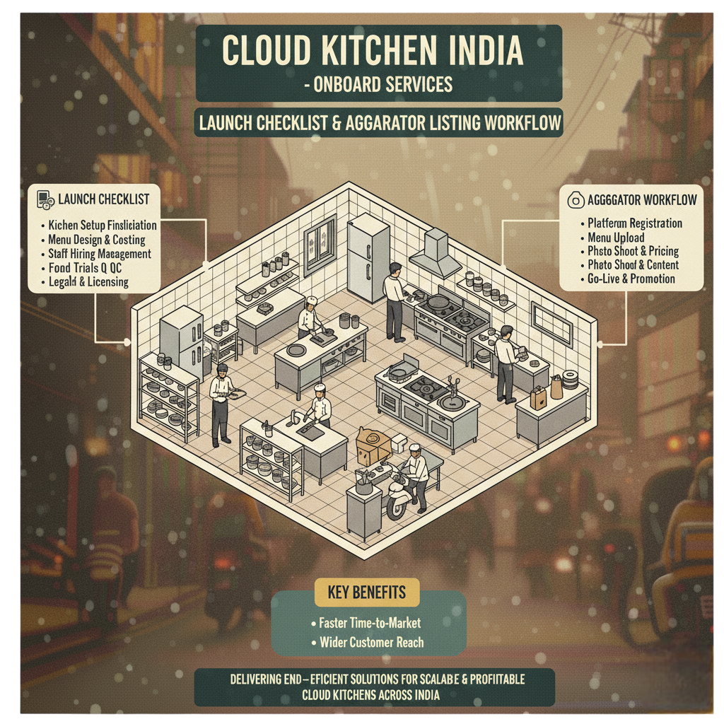 Cloud kitchen onboard services in India