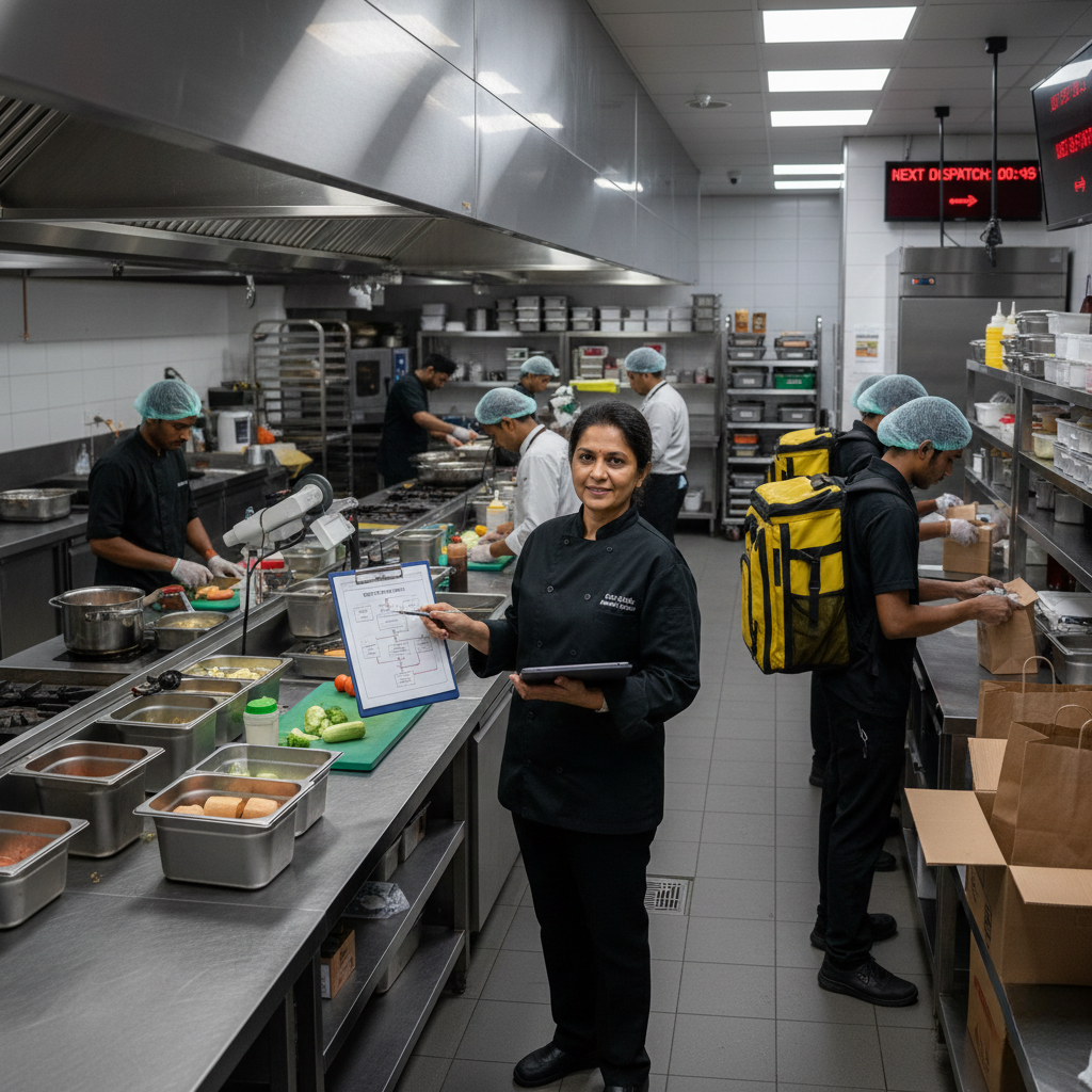 Service execution pressure in cloud kitchens