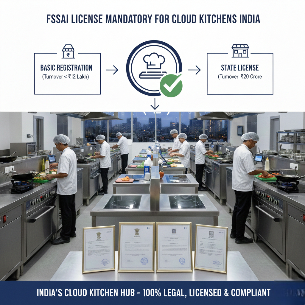Do cloud kitchens need FSSAI license in India