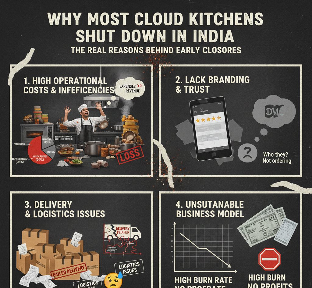 Why Most Cloud Kitchens Shut Down in India