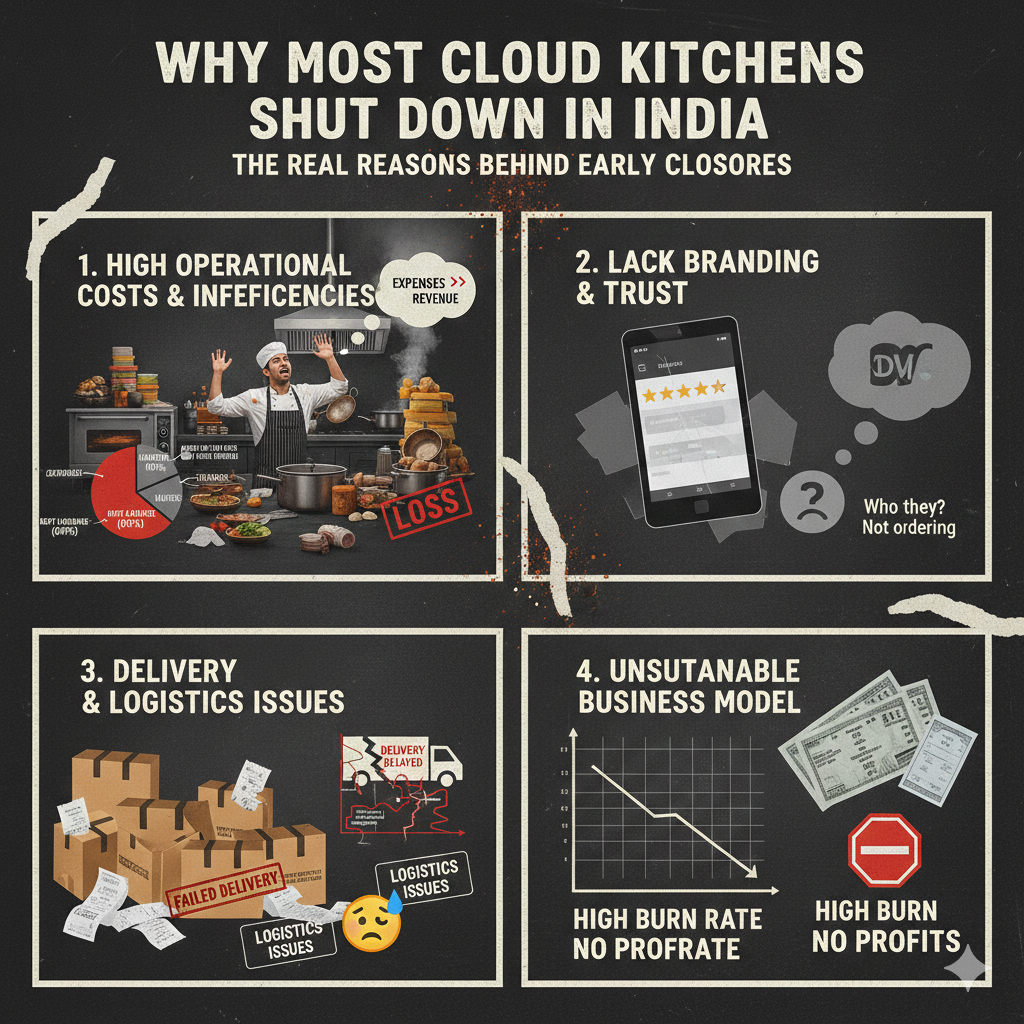 Why Most Cloud Kitchens Shut Down in India