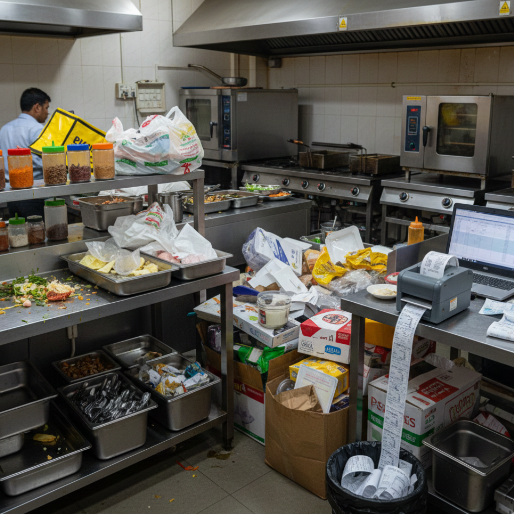 Staffing efficiency versus labor cost in cloud kitchens