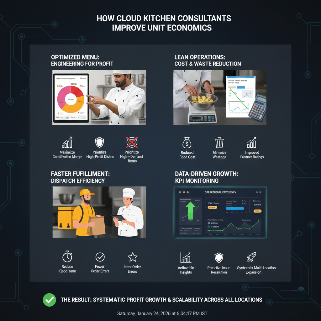 cloud kitchen consultants improve unit economics