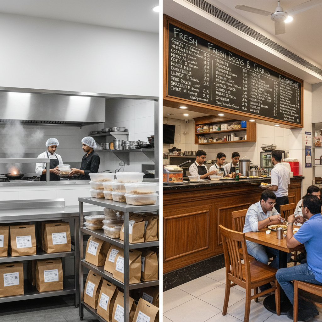 Difference between revenue growth and profit growth in cloud kitchens