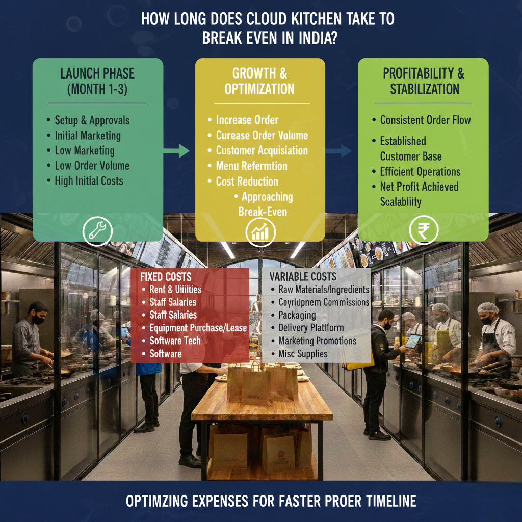 how long does a cloud kitchen take to break even