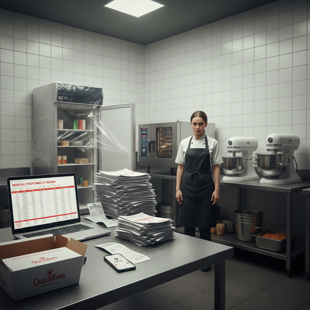 Profit leakage points in cloud kitchens including portion drift, wastage, packing errors, refunds, and delay penalties