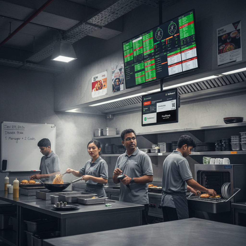 staff planning and labor cost control in cloud kitchens