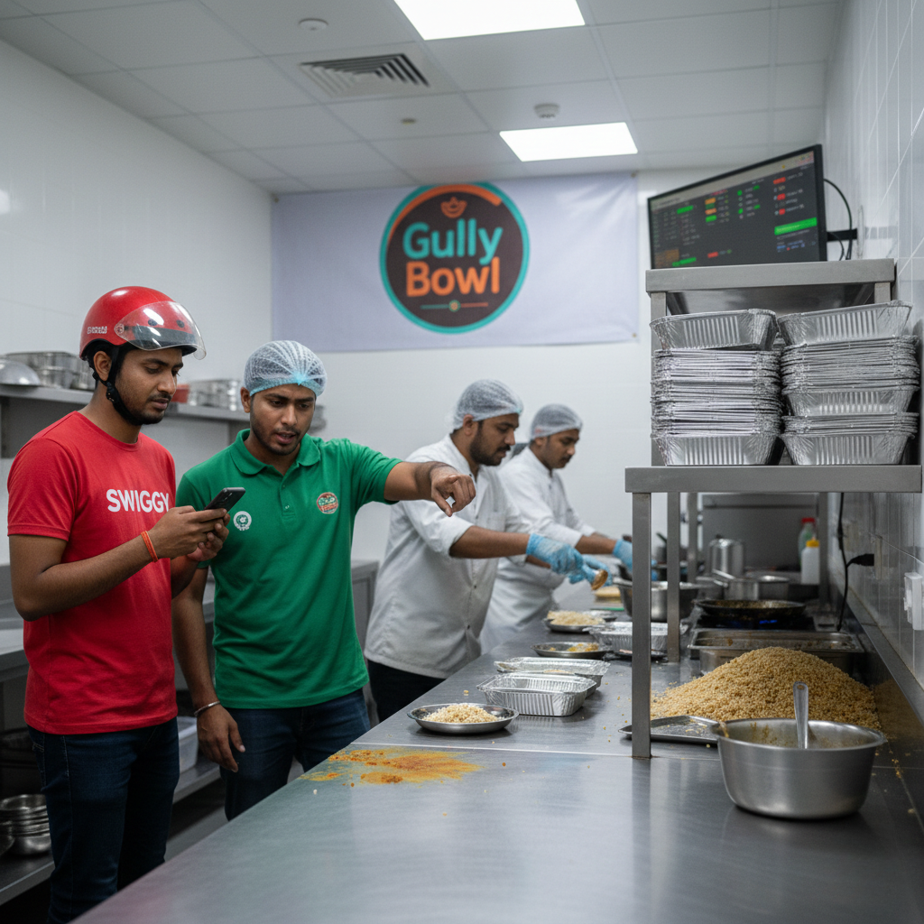 Swiggy Zomato dispatch workflow in cloud kitchens