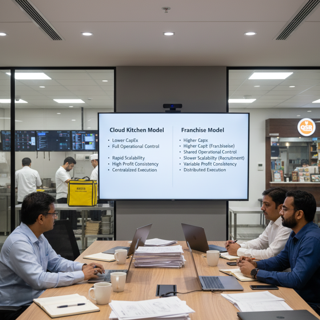 cloud kitchen vs franchise