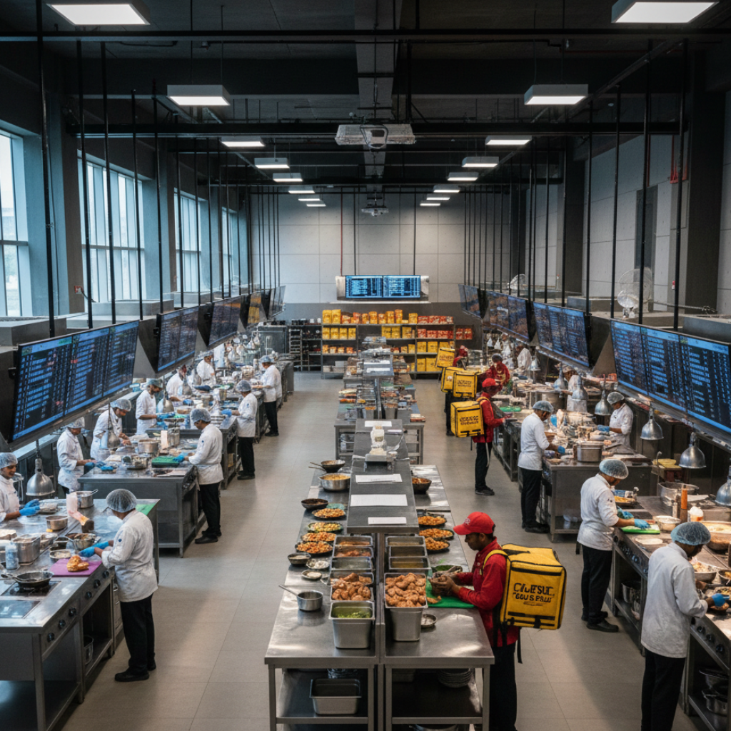 Cloud kitchen sales performance and operational efficiency