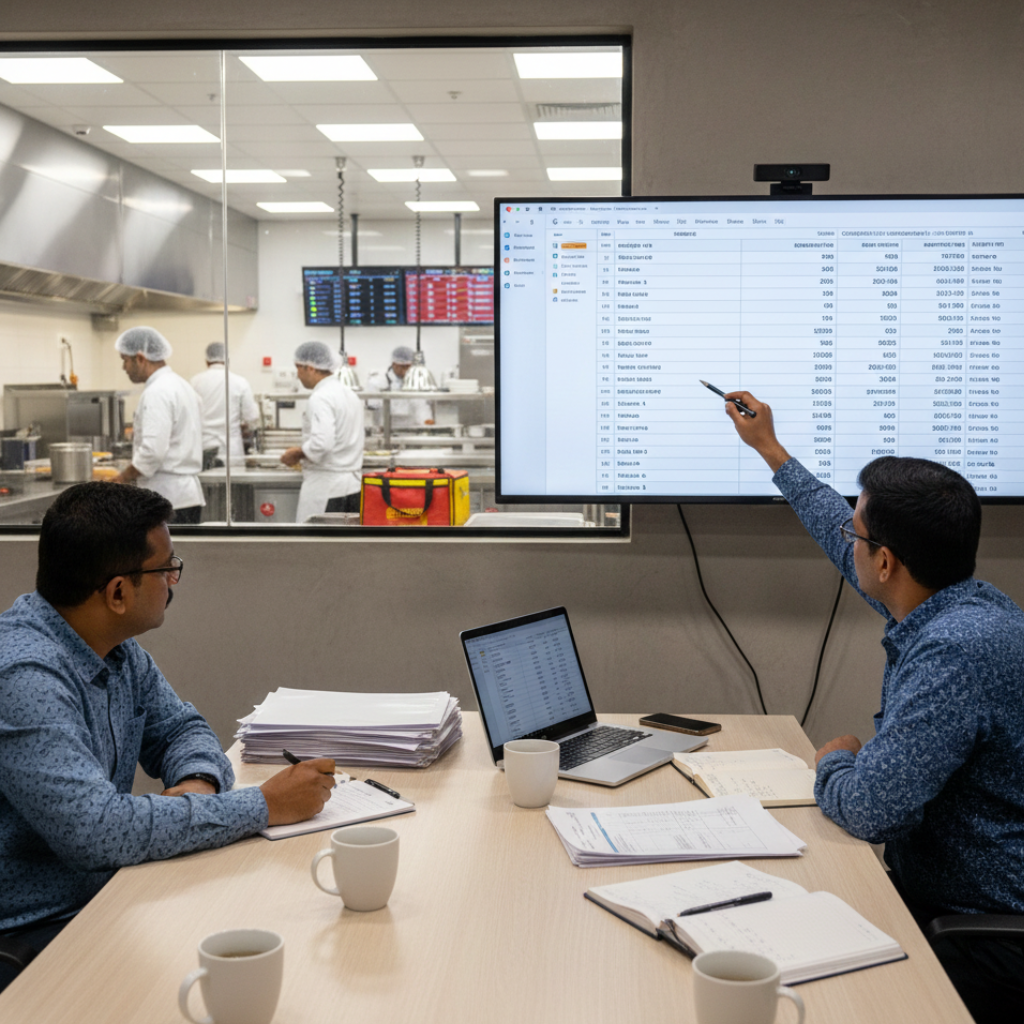 Contribution margin volatility during expansion showing amplified leakages: food cost drift, refunds, cancellations and discount dependency