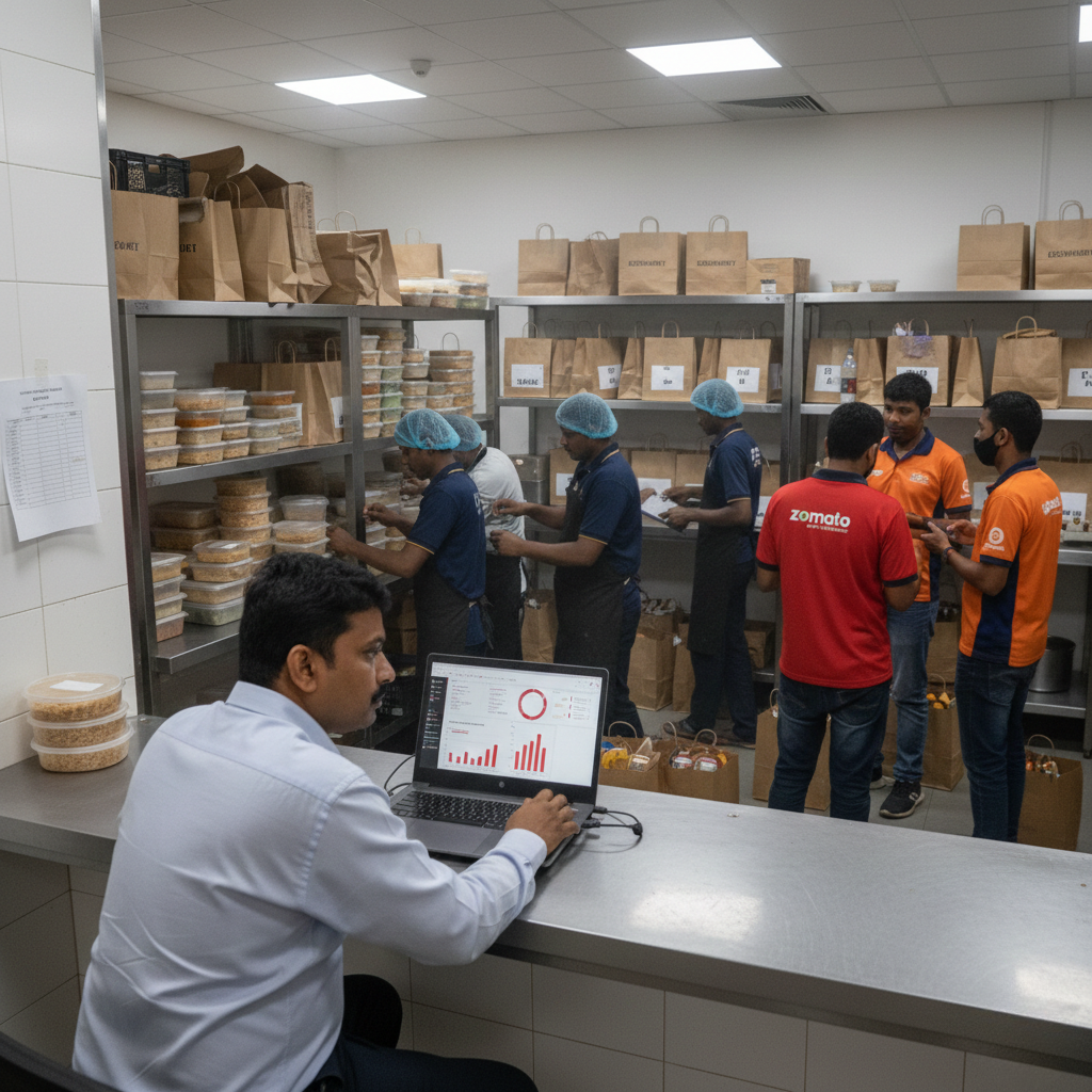 Standardized portioning systems in cloud kitchens