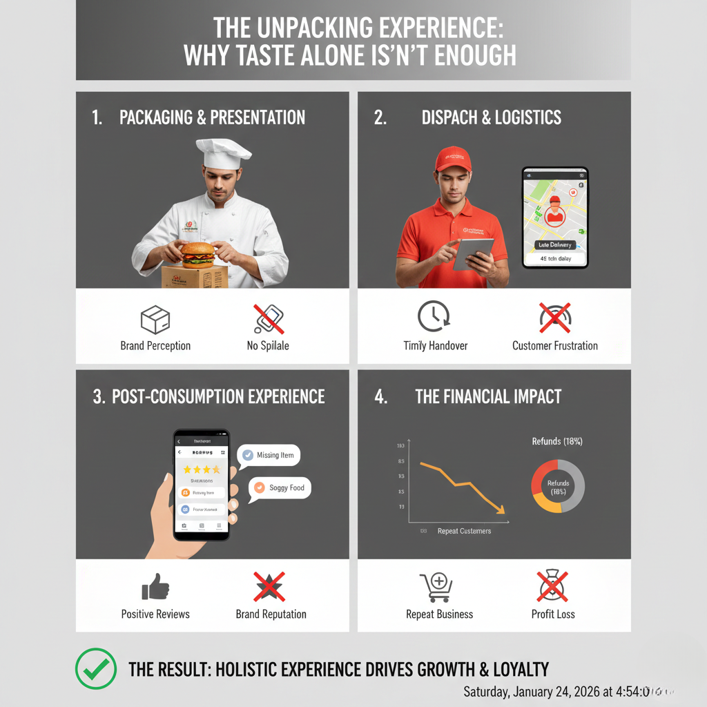Why food taste alone is not enough in cloud kitchens showing packaging, dispatch delays, and rating issues