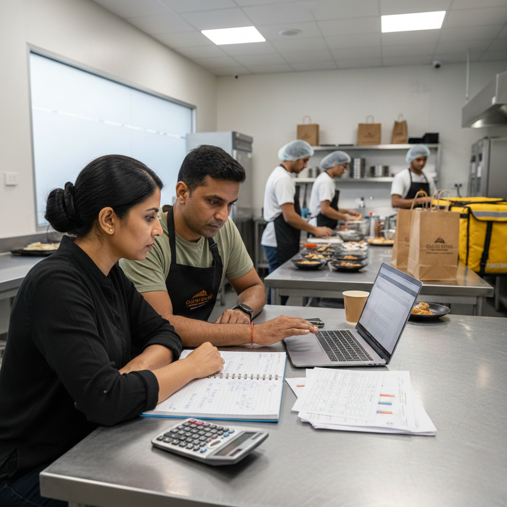 Cloud kitchen contribution margin dashboard analysis