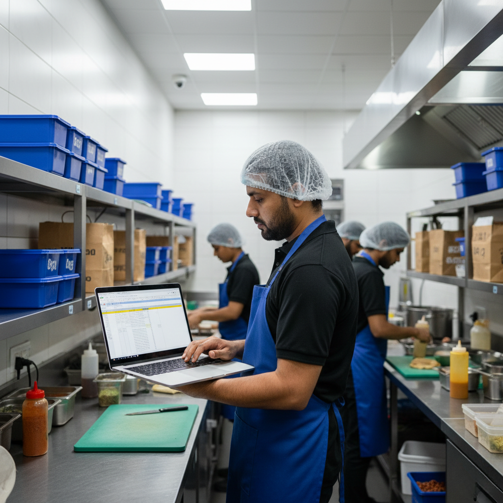 Founder reviewing cloud kitchen operational gaps