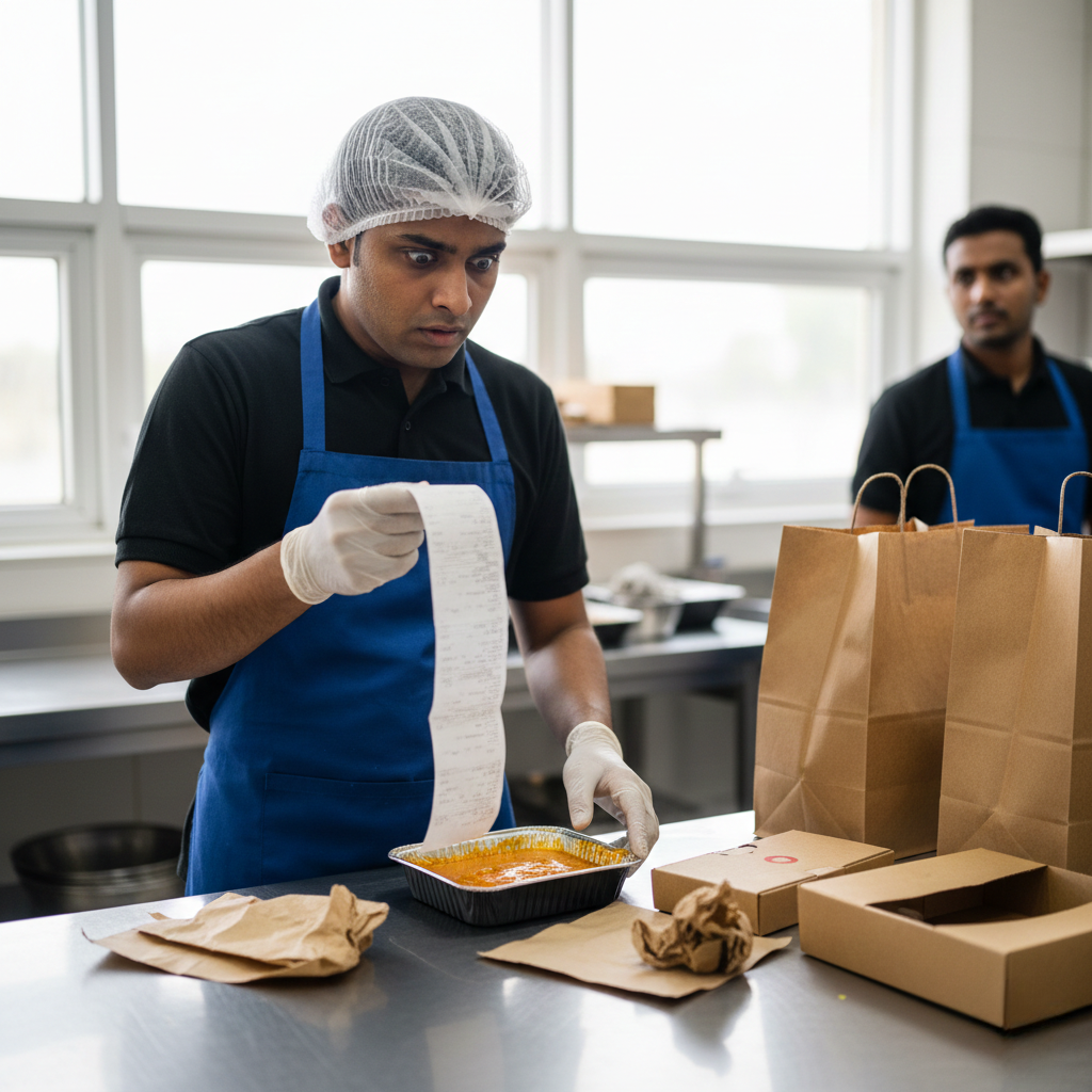 Food cost monitoring system in cloud kitchen operations