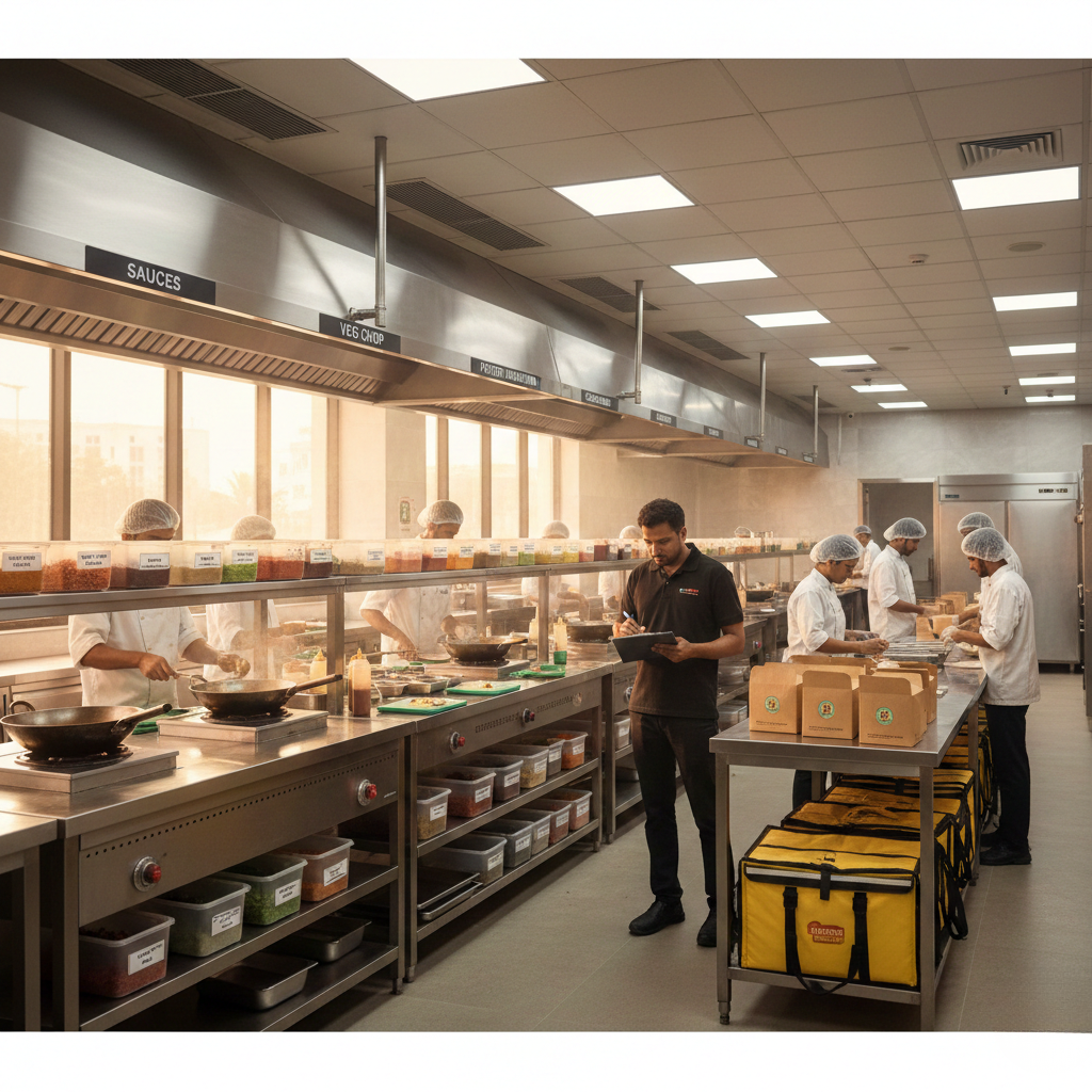 Automation systems in cloud kitchen operations