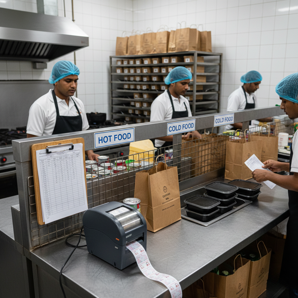Shift-level training and discipline in cloud kitchen